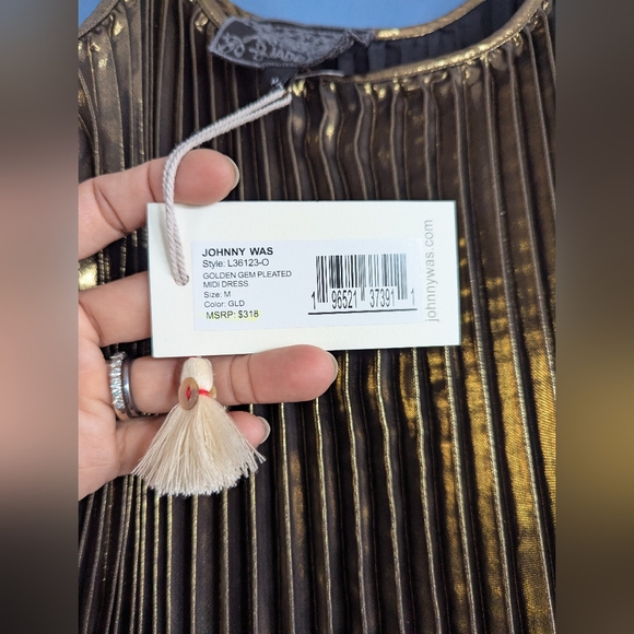 Johnny Was Golden Gem Pleated Midi Dress - Picture 11 of 14